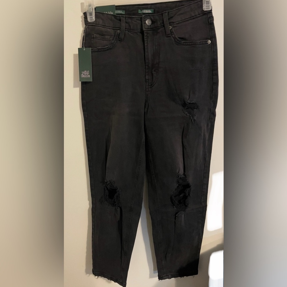 Sz 4/27”inseam Wild Fable Super High-Rise Tapered Jean greyish black NWT - Picture 8 of 9